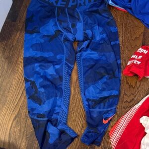 Nike mens Blue Camo Leggings